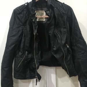 Gently used Abercrombie leather jacket